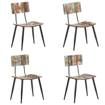 Afbeelding van vidaXL Eetkamerstoelen 4 st massief gerecycled hout