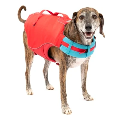 Afbeelding van Kurgo Life Jacket Surf N Turf Comfortabel Hondenzwemvest Rood Large