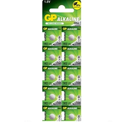Afbeelding van Alkaline knoopcellen, GP192 C10, 10 stuks
