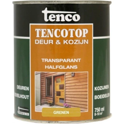 Afbeelding van Tenco TencoTop Deur &amp; Kozijn Transparant 0,75 ltr grenen Buiten onderhoud