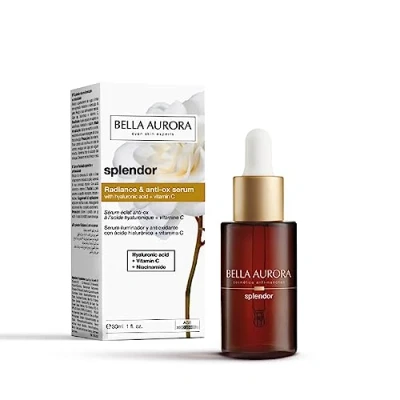 Afbeelding van Bella Aurora, Splendor Vitamin C + hyaluronzuur niacinamide, verlichtend en antioxidant serum, anti aging serum in fles, rimpel (pipet 30 ml)