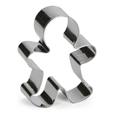 Afbeelding van uitsteekvorm Speculaaspop 10 cm RVS zilver