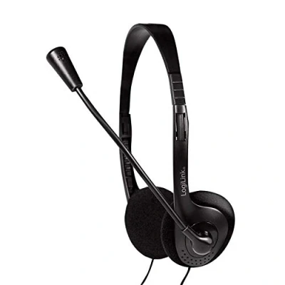 Afbeelding van LogiLink HS0052 Easy VOIP stereo hoofdtelefoon met microfoon