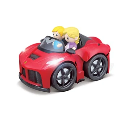 Afbeelding van BB Junior Elektronische auto, 81006, Ferrari geluid &amp; licht + 2 figuren