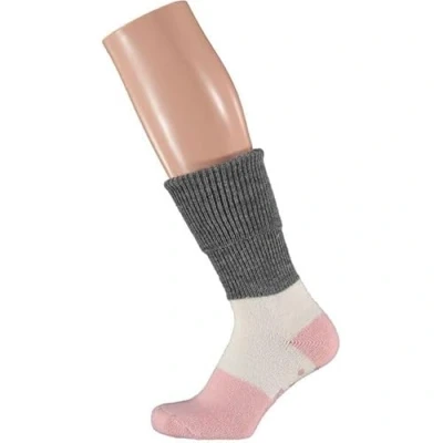 Afbeelding van Apollo Wollen Huissokken dames Ribbed Roze Maat 39/42 Wintersokken