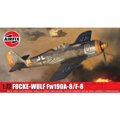 Afbeelding van 1:72 Airfix 02066A Focke Wulf Fw190A 8/F 8 Propeller Vliegtuig Plastic Modelbouwpakket