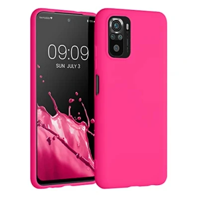 Afbeelding van kwmobile telefoonhoesje geschikt voor Xiaomi Redmi Note 10 / 10S Hoesje smartphone Back cover in neon roze