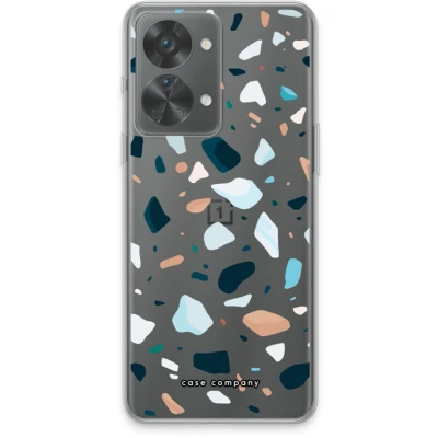 Afbeelding van Case Company® hoesje geschikt voor OnePlus Nord 2T Terrazzo N13 Soft Cover Telefoonhoesje Bescherming aan alle Kanten en Schermrand