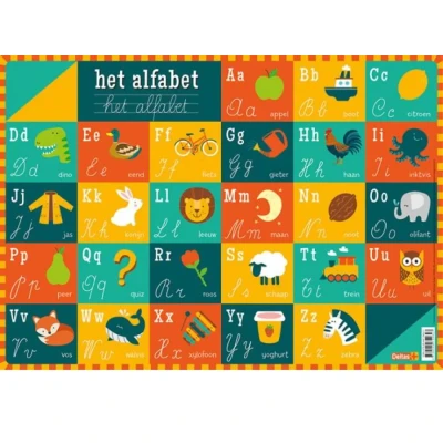 Afbeelding van Deltas Onderlegger Het Alfabet Junior 43 X 30,5 Cm Pvc