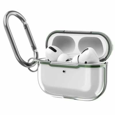 Afbeelding van AirPods Pro / 2 hoesje TPU Split series Transparant Groen Optimale bescherming voor jouw
