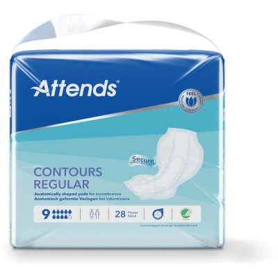 Afbeelding van Attends incontinentie Inlegger contours 9 inlegkruisjes
