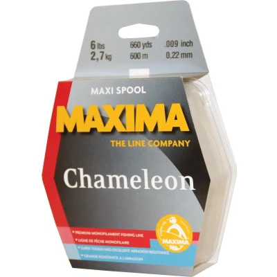 Afbeelding van MAXIMA Chameleon Maxi Spool vislijn Nylon Diameter 0.20mm Lengte 600m Trekkracht 2.4 kg Kleur