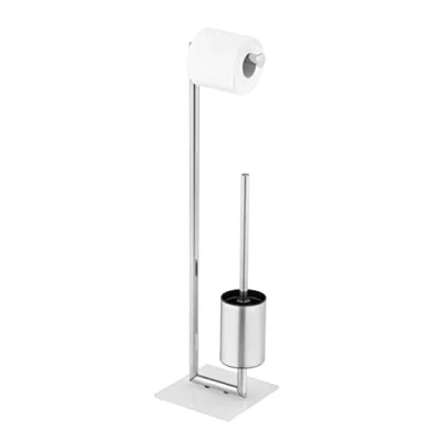 Afbeelding van Wenko Toiletstandaardset Style 73 X 19 Cm Glas/staal Chroom 2 delig