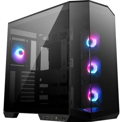 Image de MSI MAG PANO 100R PZ Mid tower ATX panneau latéral fenêtré (verre trempé) pas d&#039;alimentation (ATX) USB/Audio/Mic