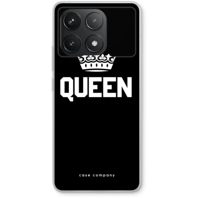 Afbeelding van Case Company® hoesje geschikt voor Xiaomi Poco F6 Pro Queen zwart Soft Cover Telefoonhoesje Bescherming aan alle Kanten en Schermrand