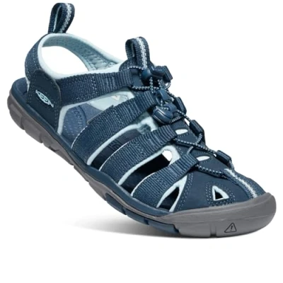 Afbeelding van Keen Clearwater CNX Outdoorsandalen, Dames, Maat: 36, Navy/blue glow Textiel/ synthetisch