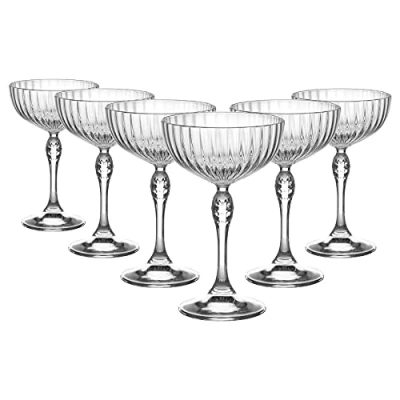 Afbeelding van Bormioli Rocco America &#039;20s Cocktailglas 25 Cl Set Van 6 Transparant