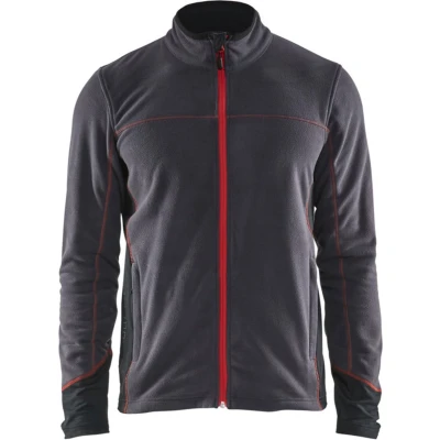 Afbeelding van Blaklader Microfleecevest 4995 1010 Donkergrijs/Rood S