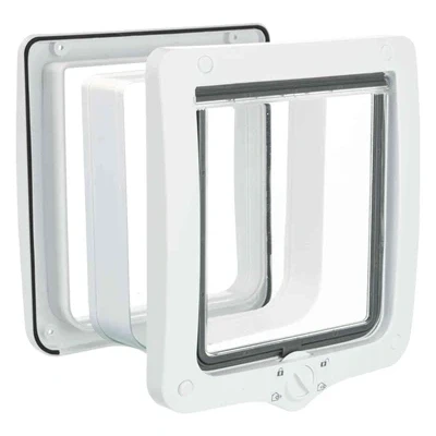 Afbeelding van Trixie 4 Weg Kattenluik Xl Inclusief Tunnelstuk Wit 24X28 CM
