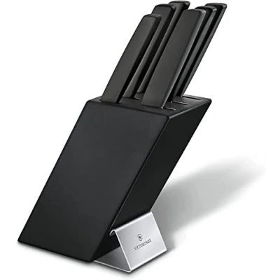 Afbeelding van Victorinox Swiss Modern messenblok van robuust beukenhout, 6 delig