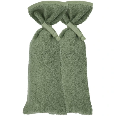 Afbeelding van Meyco Kruikenzak Basic Badstof Forest Green 2 pack