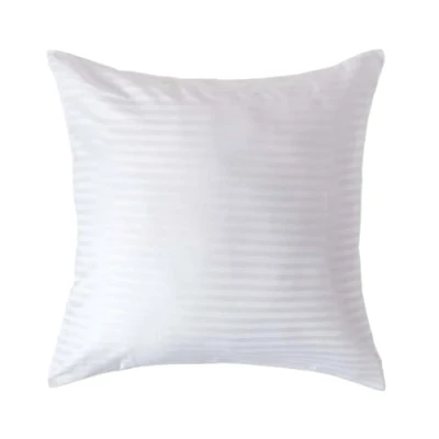Afbeelding van Homescapes Kussensloop 60 x cm met satijnen strepen Wit, draaddichtheid 330