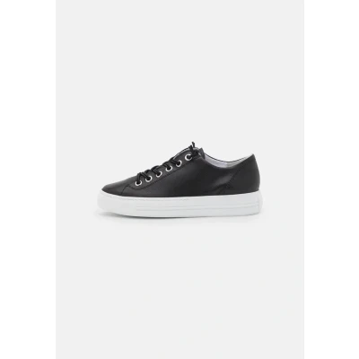 Afbeelding van Paul Green Sneakers laag, Dames, Maat: 35.5, Black/white Leer