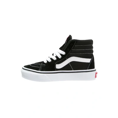 Afbeelding van Vans SK8HI Unisex Sneakers hoog voor kinderen, Maat: 28, Black/true white Leer en textiel