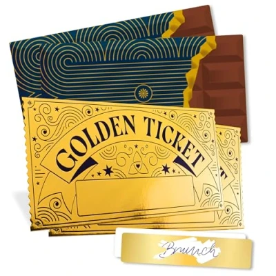Afbeelding van Personaliseerbare cadeaubon voor gouden krassen: 2 kraskaarten om te vullen maak je eigen gepersonaliseerde lintkaart ticket geschenken Inovida