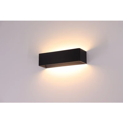 Afbeelding van Wandlamp LED zwart aluminium 30cm