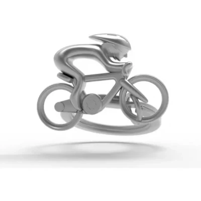 Afbeelding van Metalmorphose sleutelhanger racefiets Zilver / 4 x 3.5 0.5 cm Metaal