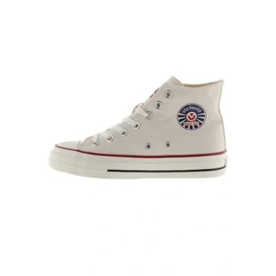 Afbeelding van Victoria Shoes LONA Sneakers hoog, Dames, Maat: 37, Blanco Textiel