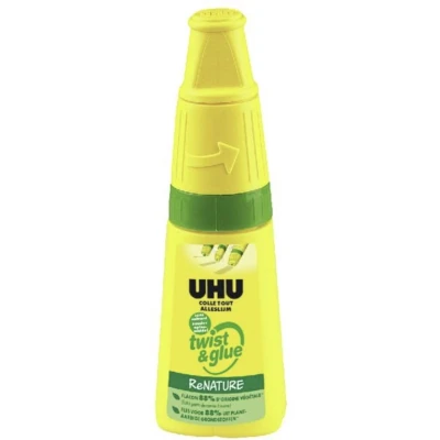 Afbeelding van UHU collage 3 en 1 verschillende standen, precies, fijn groot. Natuurlijke ingrediënten, fles 88% plantaardig
