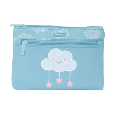 Afbeelding van Schoolpennenzak Safta Nube Wolken Blauw 23 x 16 3 cm