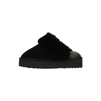 Afbeelding van Warmbat Australia Flurry Pantoffels, Dames, Maat: 39, Black Veloursleer