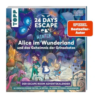 Afbeelding van 24 DAYS Escape der Room Adventskalender: Alice im Wunderland und das Geheimnis Grinsekatze