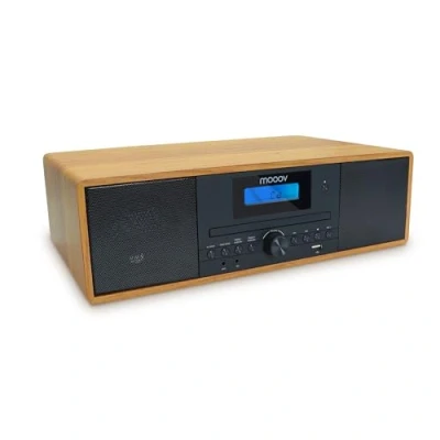 Afbeelding van Mooov 477380 stereo 50 W muziek hifi microsysteem, cd speler, bluetooth, FM radio, USB, AUX IN, RCA, wekker, afstandsbediening