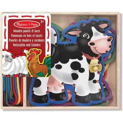 Afbeelding van Melissa &amp; Doug Wooden Panels Laces Farm An