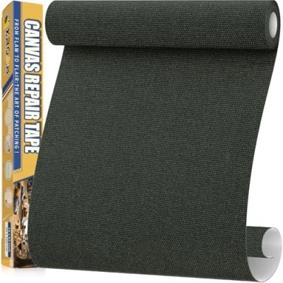 Afbeelding van Zelfklevende waterdichte stoffen patch 40 x 160 cm voor outdoormeubels, boothoezen, banken, tenten, woonkamerstoelen, zonwering, donkergroen