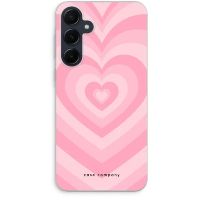 Afbeelding van Case Company® hoesje geschikt voor Samsung Galaxy A55 Hart Roos Soft Cover Telefoonhoesje Bescherming aan alle Kanten en Schermrand
