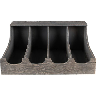 Afbeelding van Clayre &amp; Eef Bestekbak 41x29x17 cm Grijs Hout Rechthoek Bestekhouder