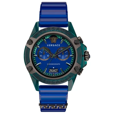 Afbeelding van Versace Icon Active VEZ701122 Horloge Kunststof Blauw Ø 44 mm