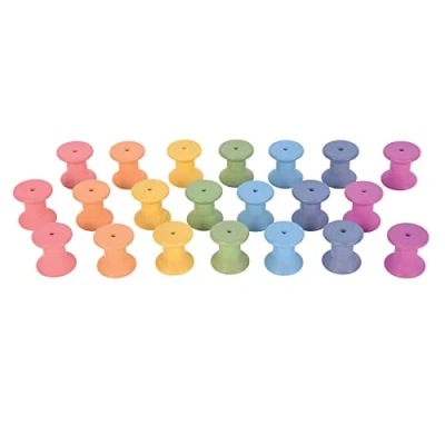 Afbeelding van Tickit RAINBOW WOODEN SPOOLS