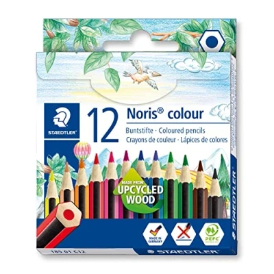 Afbeelding van STAEDTLER Noris Colour 185 01 C12 halflange potloden, 12 verschillende kleuren, stuks