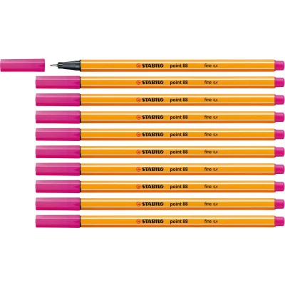 Afbeelding van STABILO point 88 Premium Fineliner Fine 0,4 mm Roze Doos 10 stuks