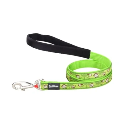 Afbeelding van Hondenriem Red Dingo STYLE MONKEY LIME GREEN 15mm x 120 cm