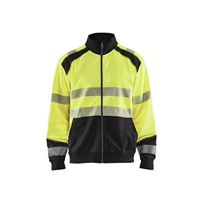 Afbeelding van Blaklader Sweatshirt hele rits High Vis 3558 2528 Geel/Zwart 4XL