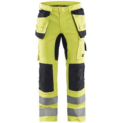 Image de Pantalon multinormes inhérent stretch jaune fluorescent/marine