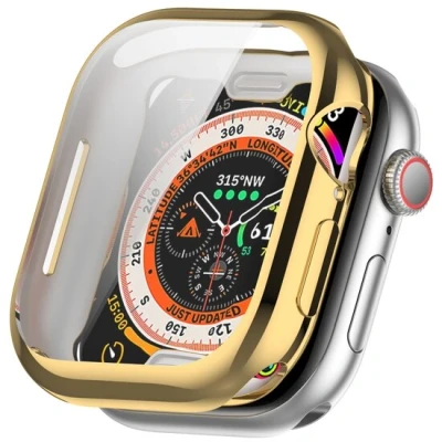 Afbeelding van Apple Watch TPU case Goud Geschikt voor 46mm