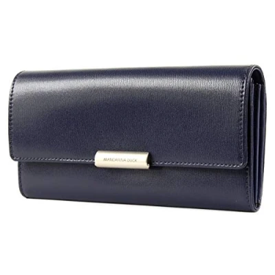 Afbeelding van MANDARINA DUCK Leren Portemonnee Hera 3.0 L Wallet Dress Blue Blauw